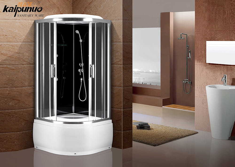 Contemporary Corner Aluminium Profiles Glass Shower Room For Bathroom