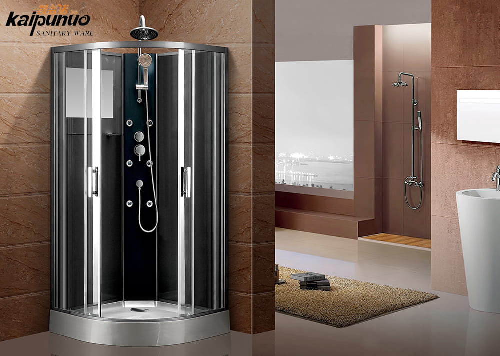 Corner hydromassage shower cabin