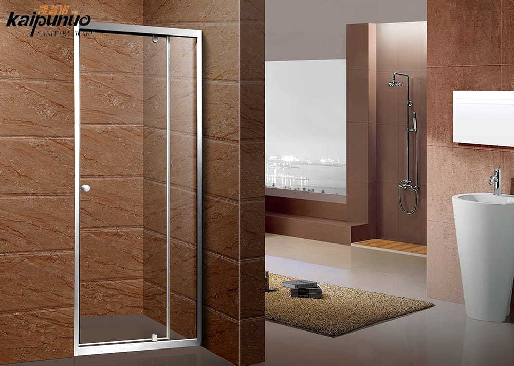 Bathroom hot cheap chrome aluminum frame shower doors glass door with hinge