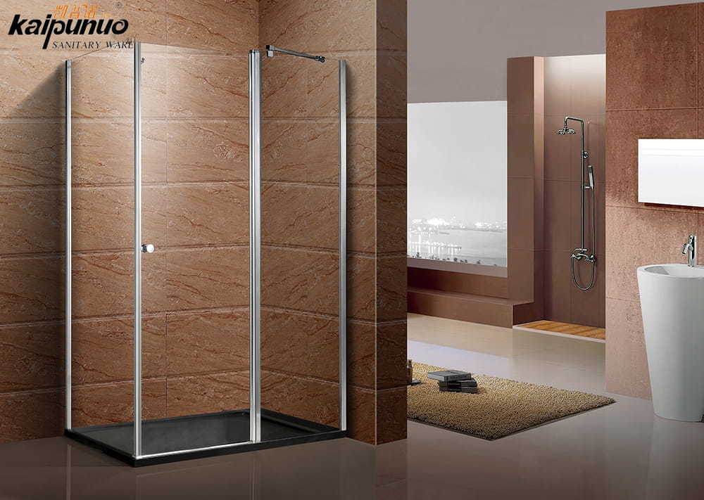 Big size standing pivot 3 piece tempered glass shower doors