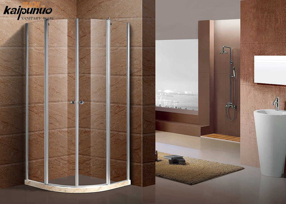 Safety  tempered glass freestanding shower enclosure