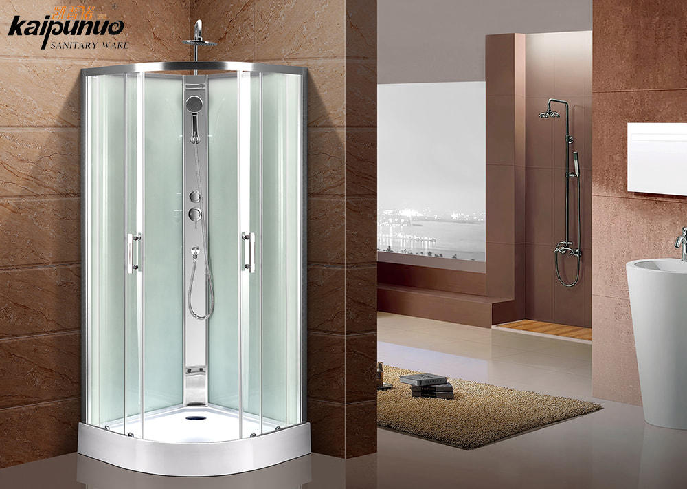 Bathroom Chrome Aluminium Sector Sanitary Sliding Door Shower Rooms
