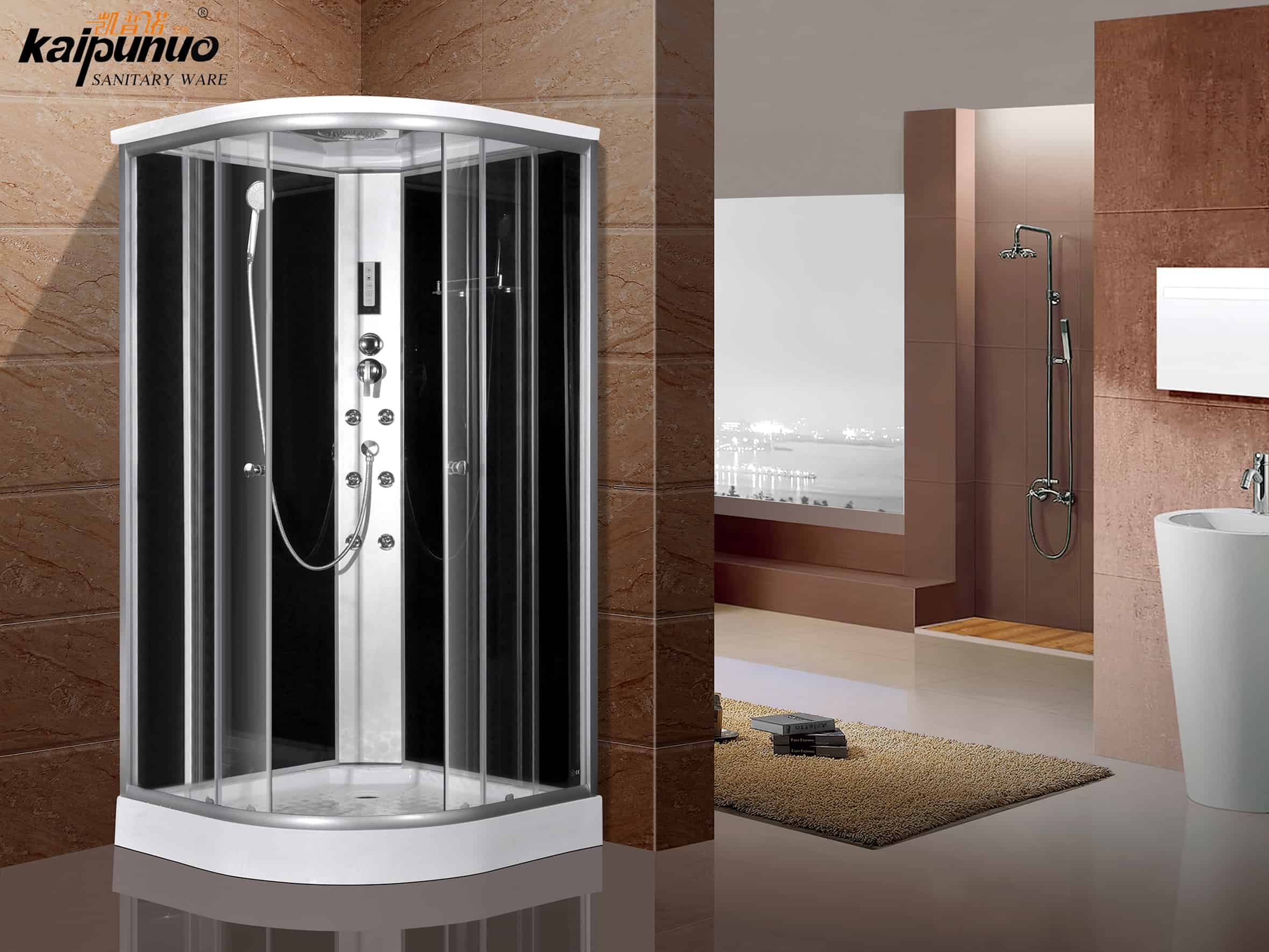 Aluminium Shower Room With Computer Control Panel
