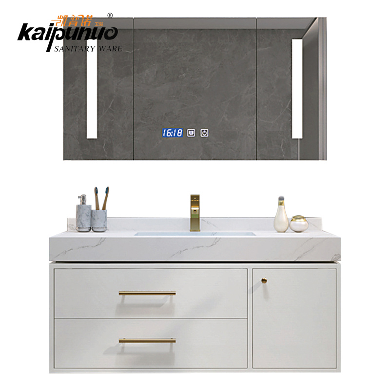 31 Inch White Floating Shaker Bathroom Vanity With Sink